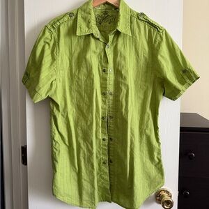 Y2K Men's Short-Sleeve Button-Up Shirt